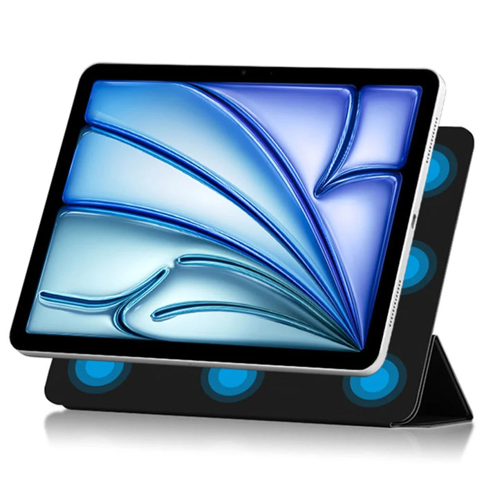 For iPad Air 11 (2026) / (2025) / (2024) / Air (2022) / (2020) / Pro 11 (2022) / (2021) / (2020) / (2018) Case PU Leather Tri-Fold Stand Tablet Cover - Black - 3