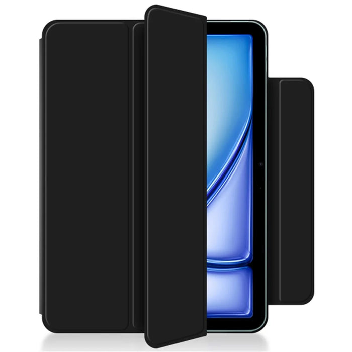 For iPad Air 11 (2026) / (2025) / (2024) / Air (2022) / (2020) / Pro 11 (2022) / (2021) / (2020) / (2018) Case PU Leather Tri-Fold Stand Tablet Cover - Black - 4
