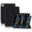 For iPad Pro 11 (2025) / 11 (2024) Case Magnetic Attachment PU Leather Drop-Proof Tablet Cover with Tri-Fold Stand - Black - 1