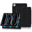 For iPad Pro 11 (2025) / 11 (2024) Case Magnetic Attachment PU Leather Drop-Proof Tablet Cover with Tri-Fold Stand - Black - 2