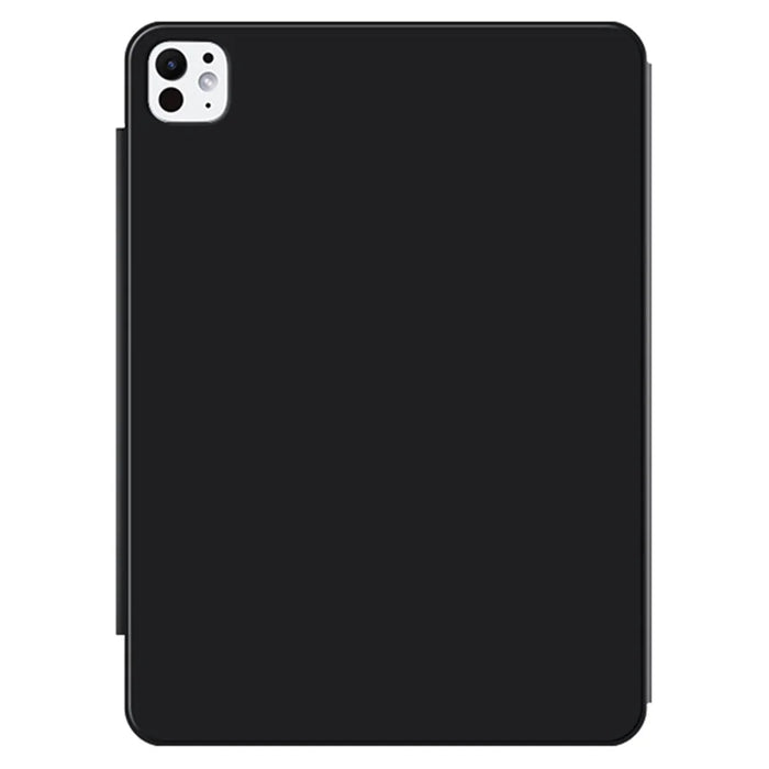 For iPad Pro 11 (2025) / 11 (2024) Case Magnetic Attachment PU Leather Drop-Proof Tablet Cover with Tri-Fold Stand - Black - 7