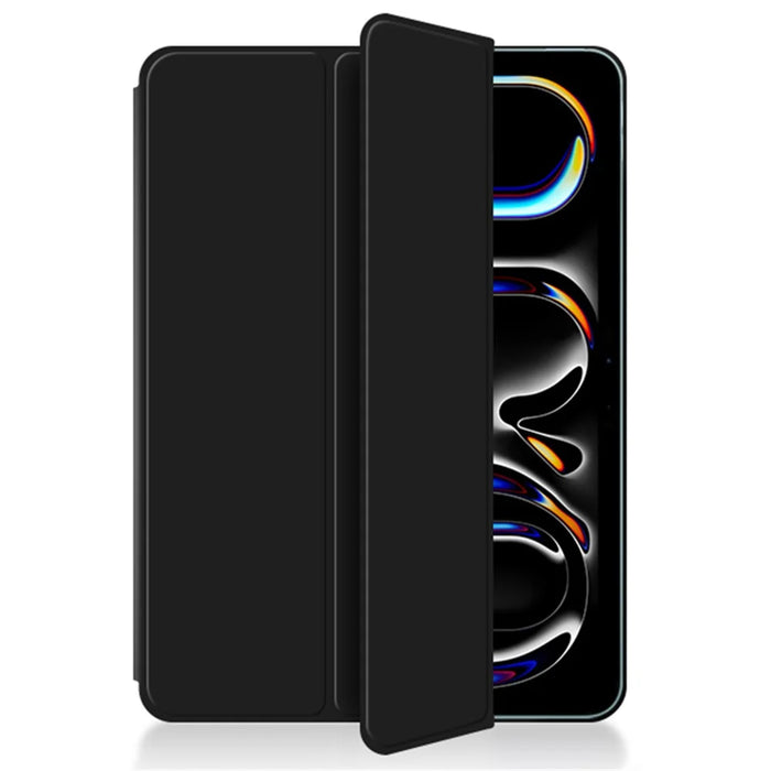 For iPad Pro 11 (2025) / 11 (2024) Case Magnetic Attachment Tri-Fold Stand Protective Shell - Black - 4