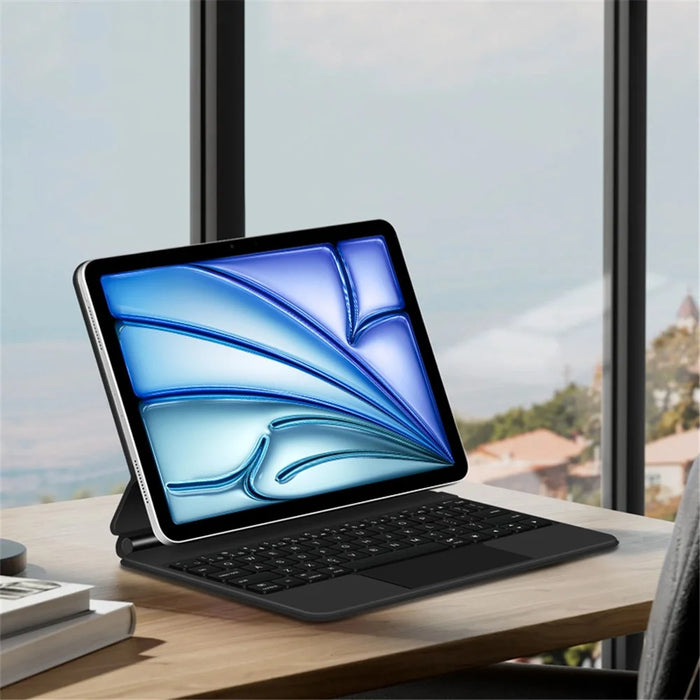 For iPad Air 11 (2026) / (2025) / (2024) / Air (2022) / (2020) / Pro 11 (2022) / (2021) / (2020) / (2018) Magnetic Floating Keyboard Case with Touchpad - Black - 5