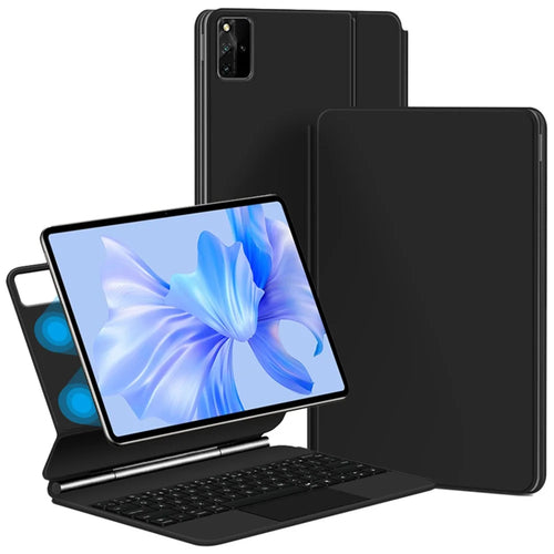 For Huawei MatePad Pro 12.6 (2024) Magnetic Floating Bluetooth-compatible Keyboard + Leather Tablet Case - 1