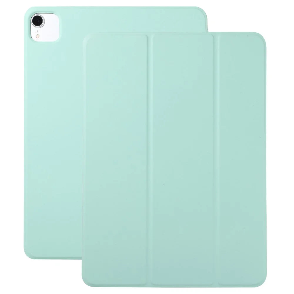 For iPad Air 13 (2026) / (2025) / (2024) Case Tri-Fold Stand Leather Tablet Cover Magnetic Absorption - Matcha Green - 1