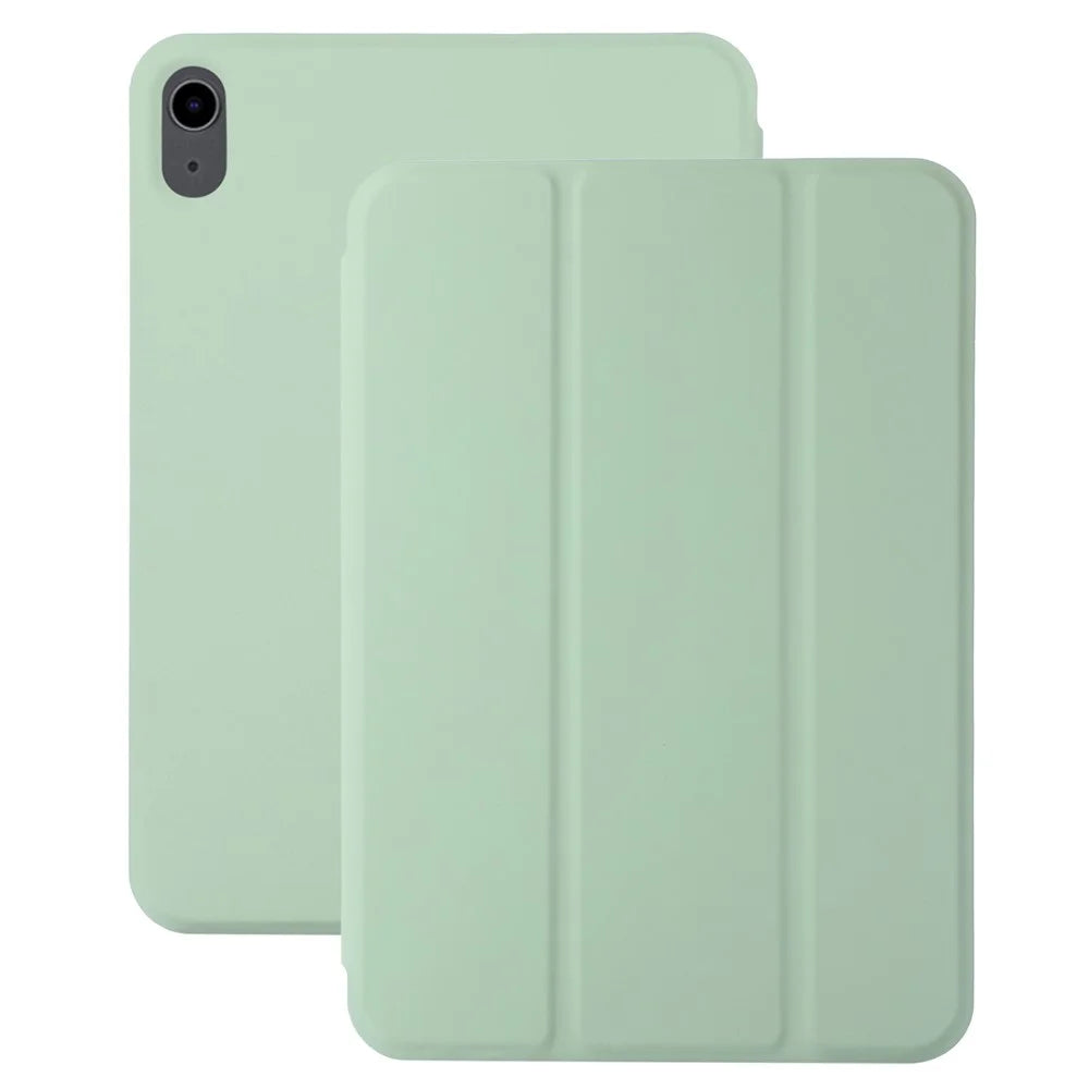 For iPad Air 11 (2026) / (2025) / (2024) Case Tri-Fold Stand Leather Magnetic Tablet Cover Auto Wake / Sleep - Matcha Green - 1