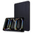 For iPad Pro 11 (2025) / 11 (2024) Case Tri-Fold Stand Leather+Silicone Tablet Cover - Black - 1