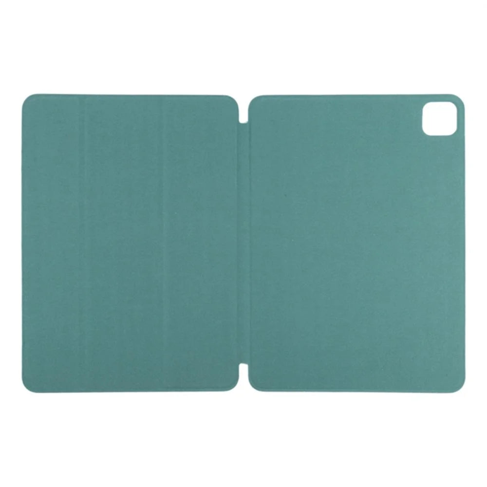 For iPad Pro 11 (2025) / 11 (2024) Case PU Leather Tri-Fold Stand Magnetic Closing Tablet Cover - Midnight Green - 2