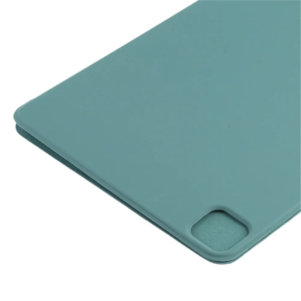 For iPad Pro 11 (2025) / 11 (2024) Case PU Leather Tri-Fold Stand Magnetic Closing Tablet Cover - Midnight Green - 5