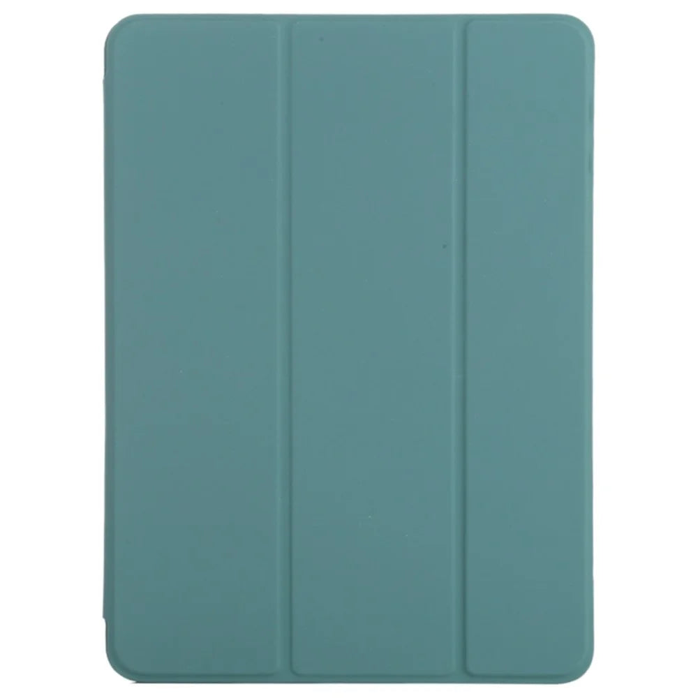 For iPad Pro 11 (2025) / 11 (2024) Case PU Leather Tri-Fold Stand Magnetic Closing Tablet Cover - Midnight Green - 6