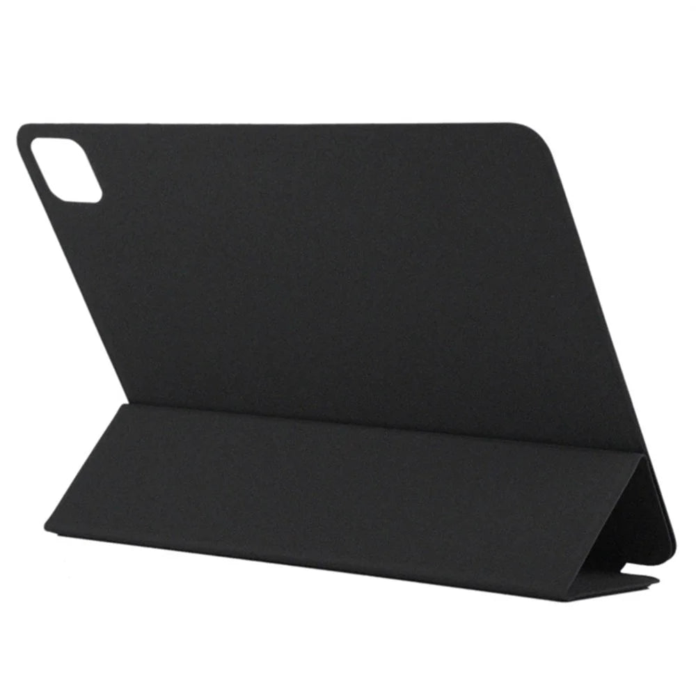 For iPad Pro 13 (2025) / 13 (2024) Case Tri-Fold Stand Magnetic Closing PU Leather Tablet Cover - Black - 3