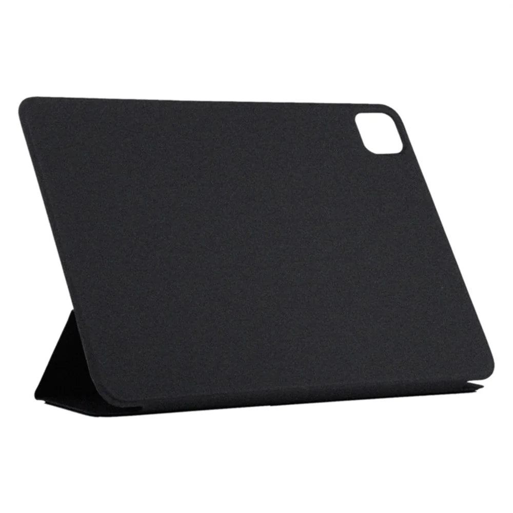 For iPad Pro 13 (2025) / 13 (2024) Case Tri-Fold Stand Magnetic Closing PU Leather Tablet Cover - Black - 4