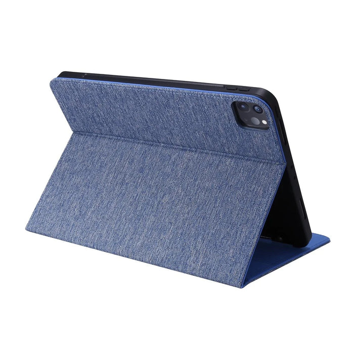 For iPad Pro 13 (2025) / 13 (2024) Case Card Slots Stand Leather Tablet Cover with Pen Holder - Blue - 4