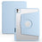 For iPad Pro 11 (2025) / 11 (2024) Case Smart PU Leather+Acrylic Rotating Tablet Cover - Baby Blue - 1