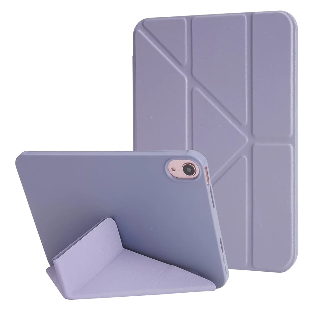 For iPad Air 11 (2026) / (2025) / (2024) Case PU Leather+Silicone Origami Stand Protective Cover - Baby Blue - 1