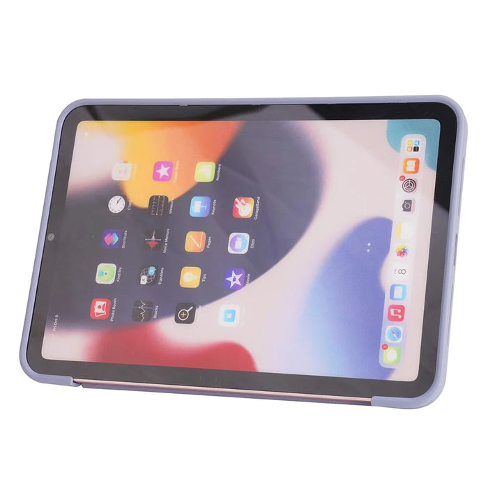 For iPad Air 11 (2026) / (2025) / (2024) Case PU Leather+Silicone Origami Stand Protective Cover - Baby Blue - 4