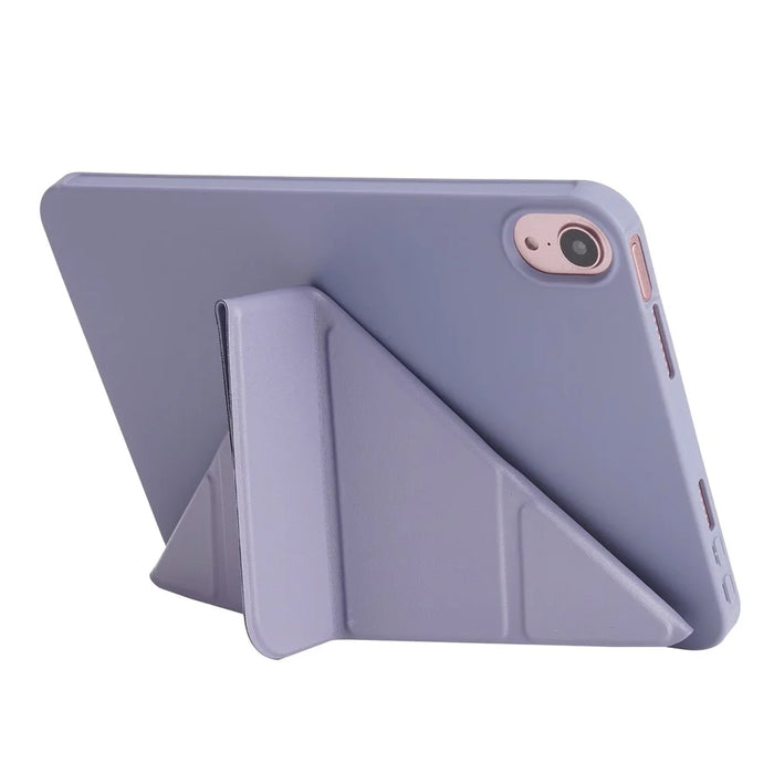 For iPad Air 11 (2026) / (2025) / (2024) Case PU Leather+Silicone Origami Stand Protective Cover - Baby Blue - 6