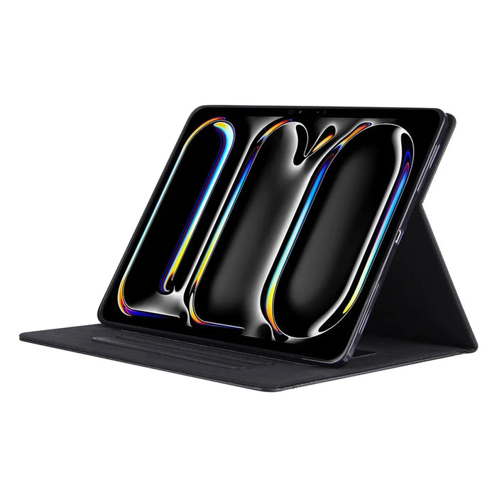 For iPad Pro 11 (2025) / 11 (2024) Case Adjustable Stand PU Leather Tablet Cover with Auto Wake  /  Sleep - Black - 4