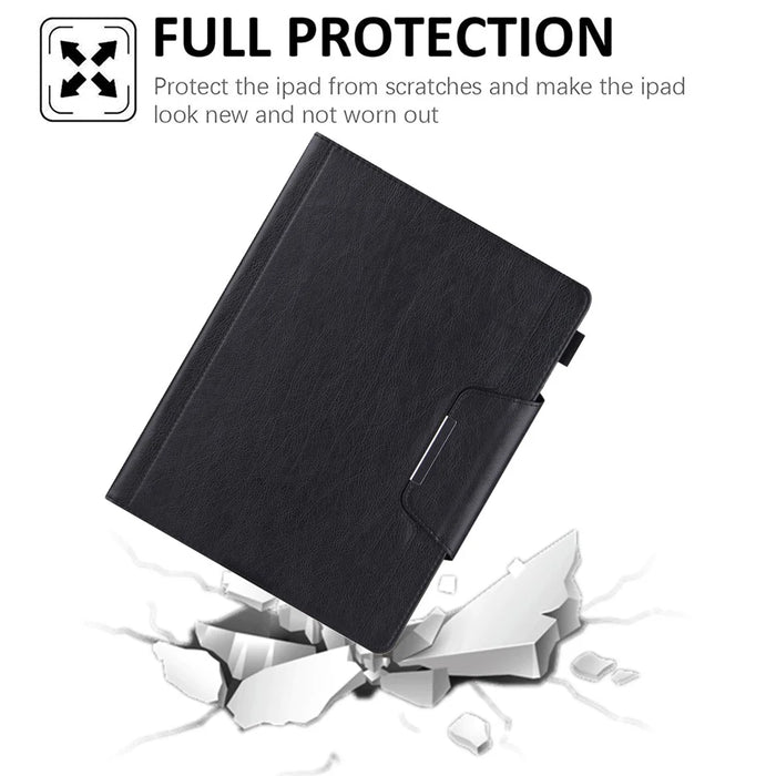 For iPad Pro 11 (2025) / 11 (2024) Case Adjustable Stand PU Leather Tablet Cover with Auto Wake  /  Sleep - Black - 6