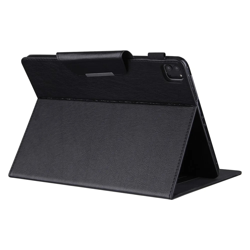 For iPad Pro 13 (2025) / 13 (2024) Stand Case Auto Wake / Sleep PU Leather Tablet Flip Cover with Wallet - Black - 3