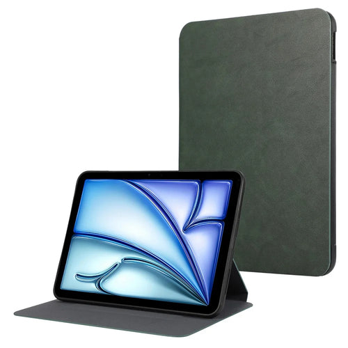 For iPad Air 11 (2026) / (2025) / (2024) Case Stand PU Leather Tablet Protective Cover - Green - 1