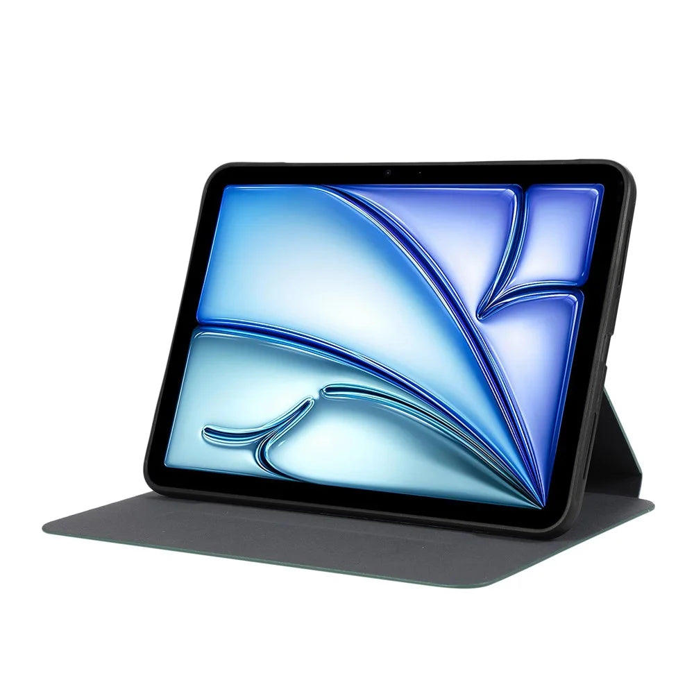 For iPad Air 11 (2026) / (2025) / (2024) Case Stand PU Leather Tablet Protective Cover - Green - 3