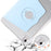 For iPad Air 11 (2026) / (2025) / (2024) Case Rotating Stand Leather+Clear TPU Detachable Tablet Cover - Baby Blue - 5