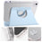 For iPad Air 11 (2026) / (2025) / (2024) Case Rotating Stand Leather+Clear TPU Detachable Tablet Cover - Baby Blue - 7
