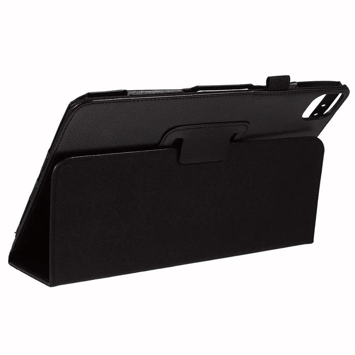 For iPad Air 11 (2026) / (2025) / (2024) Case Litchi Texture Leather Tablet Cover with Bi-Fold Stand - Black - 4