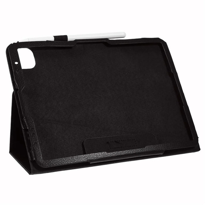 For iPad Air 11 (2026) / (2025) / (2024) Case Litchi Texture Leather Tablet Cover with Bi-Fold Stand - Black - 5