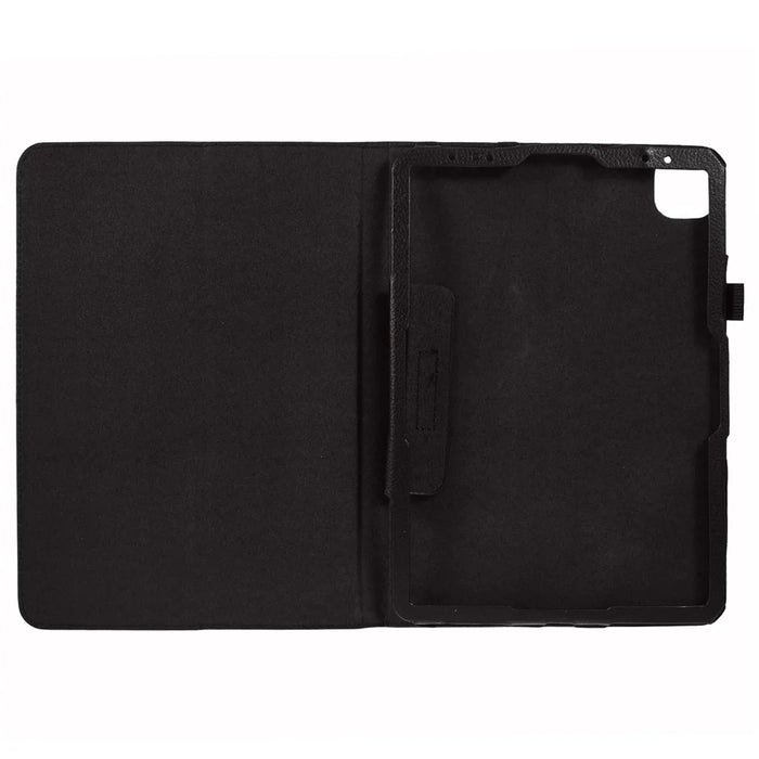 For iPad Air 11 (2026) / (2025) / (2024) Case Litchi Texture Leather Tablet Cover with Bi-Fold Stand - Black - 6