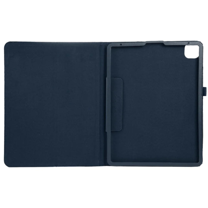 For iPad Pro 11 (2025) / 11 (2024) Case Bi-Fold Stand PU Leather Tablet Cover with Stylus Loop Design - Dark Blue - 2