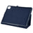 For iPad Pro 11 (2025) / 11 (2024) Case Bi-Fold Stand PU Leather Tablet Cover with Stylus Loop Design - Dark Blue - 3