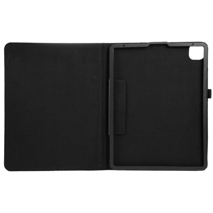 For iPad Pro 13 (2025) / 13 (2024) Case Bi-Fold Stand Leather Tablet Cover Litchi Texture - Black - 2