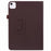 For iPad Air 13 (2026) / (2025) / (2024) Case Bi-Fold Stand PU Leather Litchi Texture Tablet Cover - Brown - 2