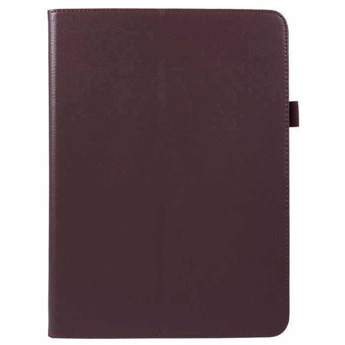 For iPad Air 13 (2026) / (2025) / (2024) Case Bi-Fold Stand PU Leather Litchi Texture Tablet Cover - Brown - 3