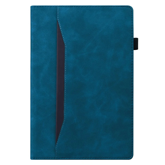 For iPad Pro 11 (2025) / 11 (2024) Case Card Slot PU Leather Stand Tablet Cover - Blue - 5