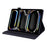 For iPad Air 13 (2026) / (2025) / (2024) / Pro 12.9 (2020) / (2021) Case PU Leather Flower Pattern Stand Cover - Black - 3