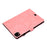 For iPad Pro 11 (2025) / 11 (2024) Cowhide Texture PU Leather Stand Tablet Case Card Holder Cover with Pen Holder Loop - Pink - 6