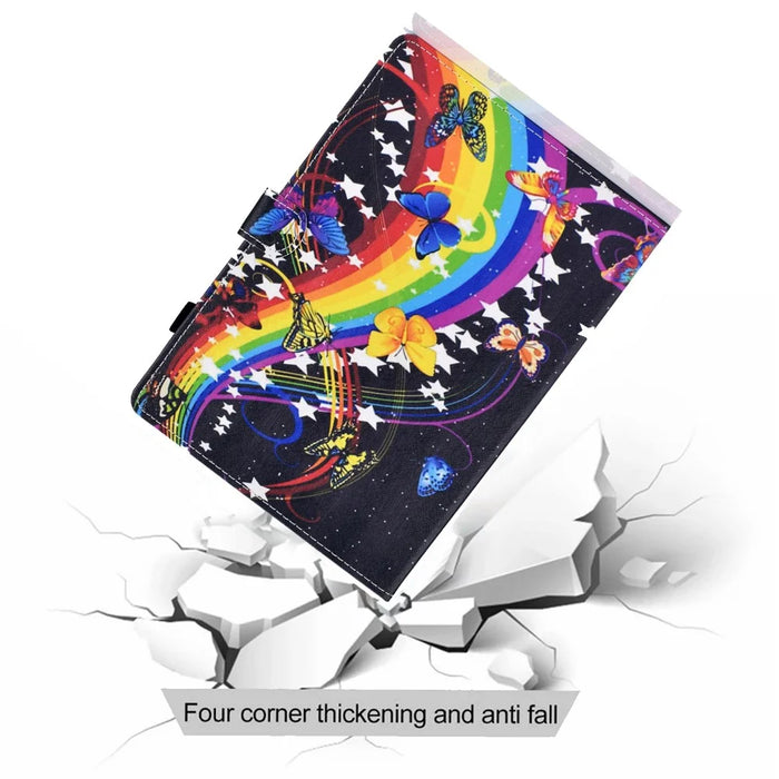 For iPad Pro 11 (2025) / 11 (2024) Case PU Leather+TPU Tablet Protective Cover Pattern Printing Full Protection Shell - Music Butterfly - 5