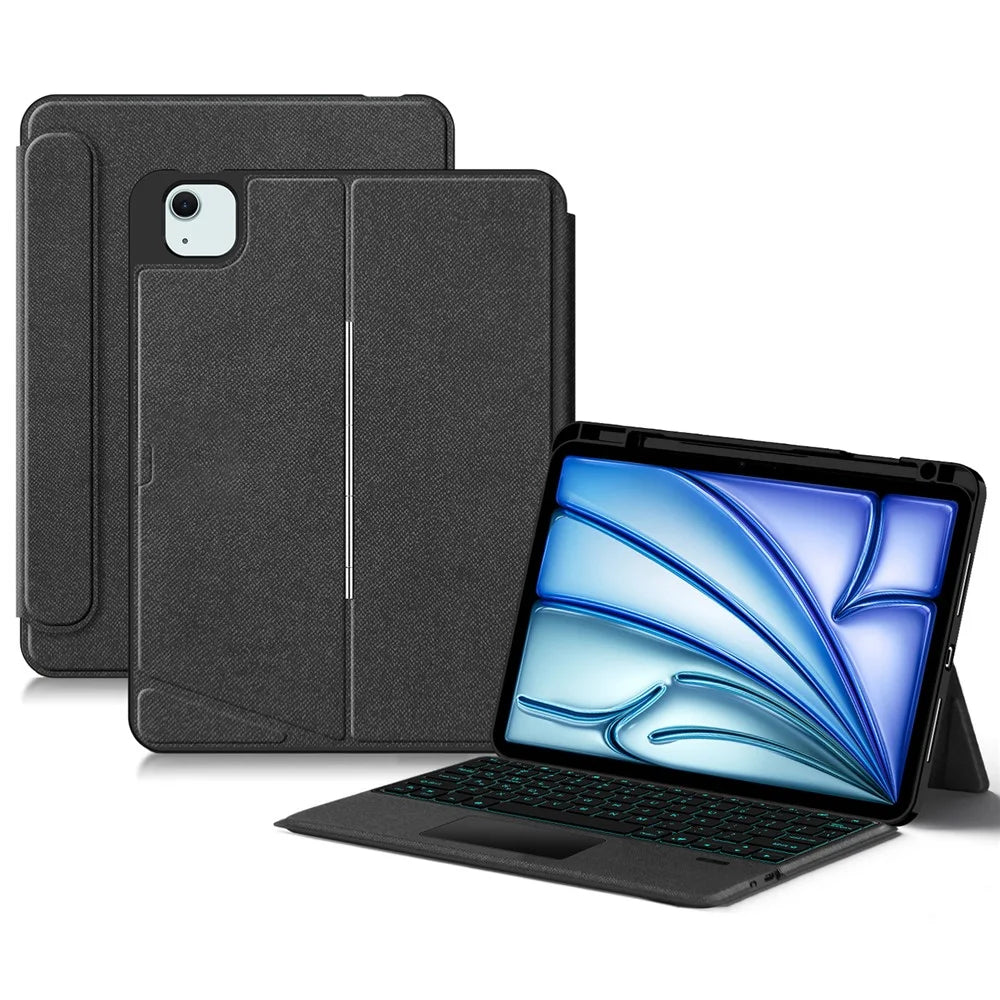 For iPad Air 11 (2026) / (2025) / (2024) / Air (2022) / (2020) / Pro 11 (2022) / (2021) / (2020) / (2018) Leather Case Bluetooth-compatible Keyboard - 1