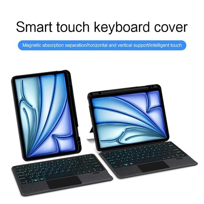 For iPad Air 11 (2026) / (2025) / (2024) / Air (2022) / (2020) / Pro 11 (2022) / (2021) / (2020) / (2018) Leather Case Bluetooth-compatible Keyboard - 4