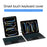 For iPad Pro 11 (2025) / 11 (2024) Leather Case + Bluetooth-compatible Keyboard with Backlight Trackpad - 4