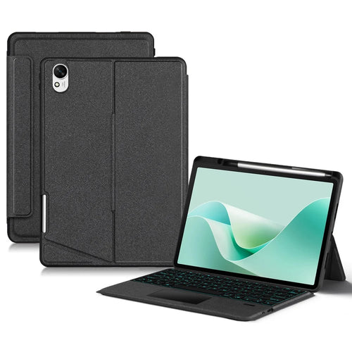 For Huawei MatePad 11.5 S (2026) / (2025) / (2024) Leather Case + Bluetooth-compatible Keyboard with Backlight Trackpad - 1