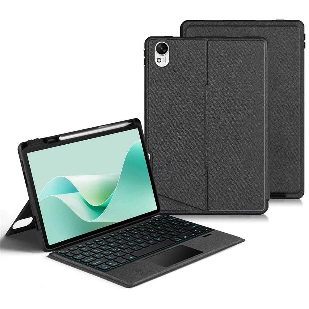 For Huawei MatePad 11.5 S (2026) / (2025) / (2024) Leather Case + Bluetooth-compatible Keyboard with Backlight Trackpad - 2
