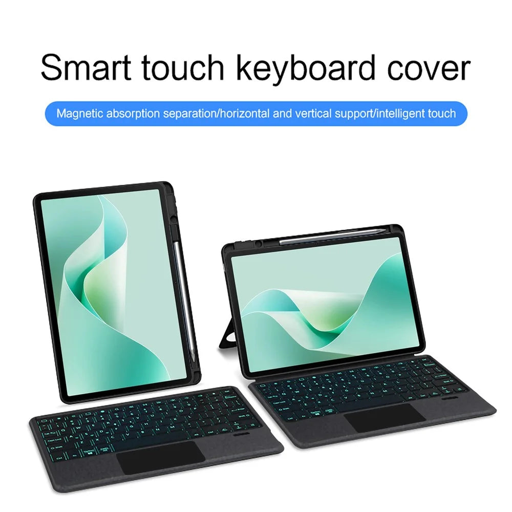 For Huawei MatePad 11.5 S (2026) / (2025) / (2024) Leather Case + Bluetooth-compatible Keyboard with Backlight Trackpad - 4
