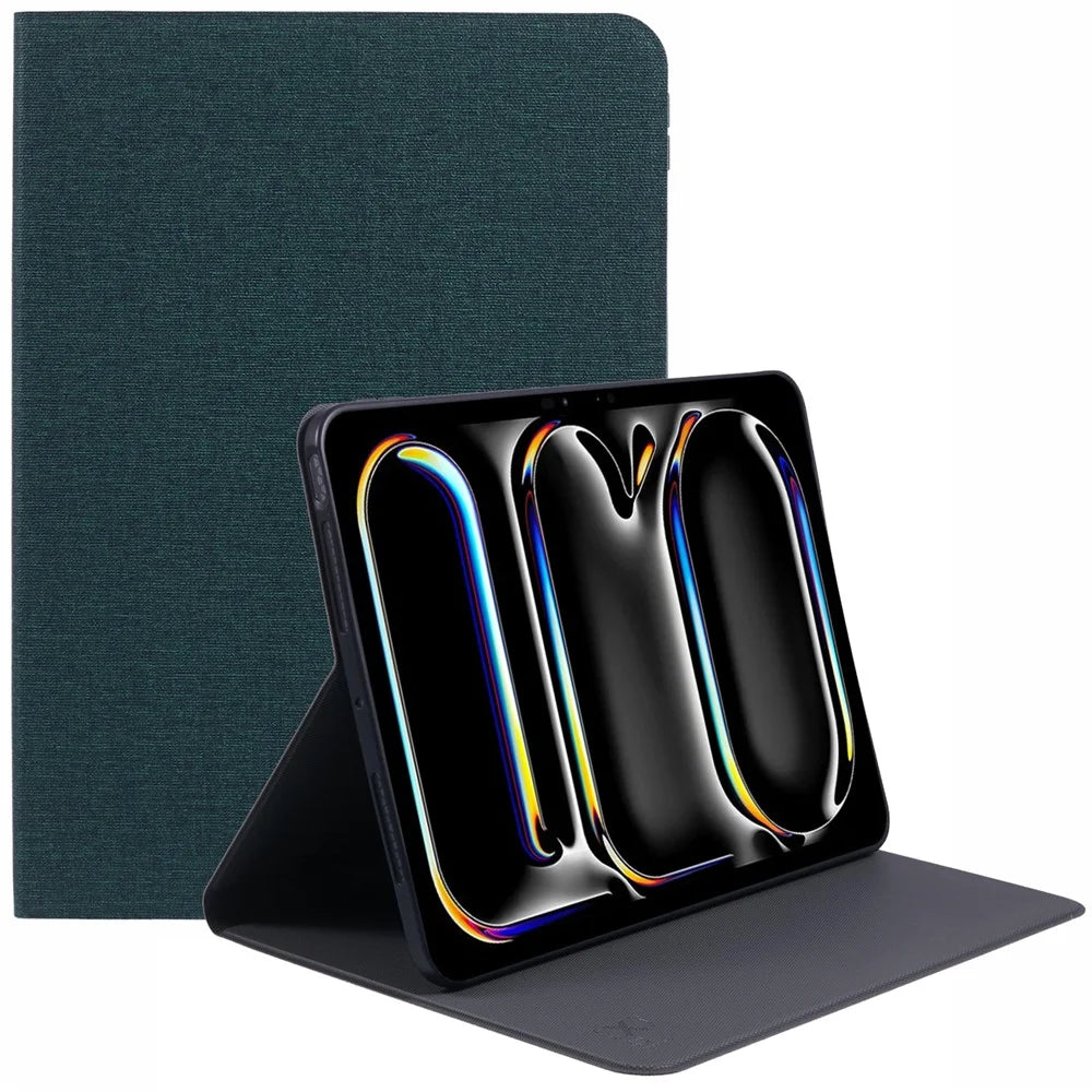 X-LEVEL For iPad Pro 11 (2025) / 11 (2024) Case TPU+PU Leather Full Wrapped Protection Tablet Cover Stand Cover Shell - Green - 1