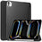 For iPad Pro 11 (2025) / 11 (2024) Case Stand PU Leather + PC Matte Back Tablet Case - Black - 1
