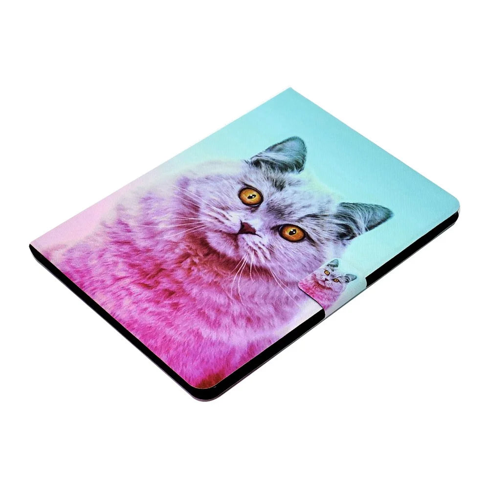 A1 For iPad Pro 11 (2025) / (2024) Case Anti-Drop Card Holder Stand Leather Tablet Cover - Pink Cat - 5
