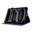 A3 For iPad Pro 11 (2025) / (2024) Case Card Slots Leather Tablet Cover Block Pattern - Purple - 3